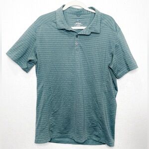 Kuhl AirKuhl Striped Polo Shirt Men’s Large Short Sleeve Outdoors Hiking UPF50